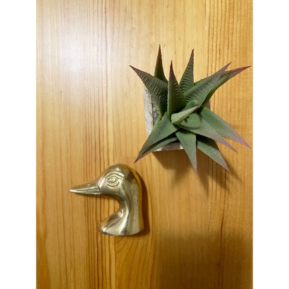 Antique Brass Small Duck Head - Picture 1 of 5